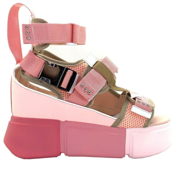 Anthony Wang Cranberry Pink Wedges - Picture 4 of 4